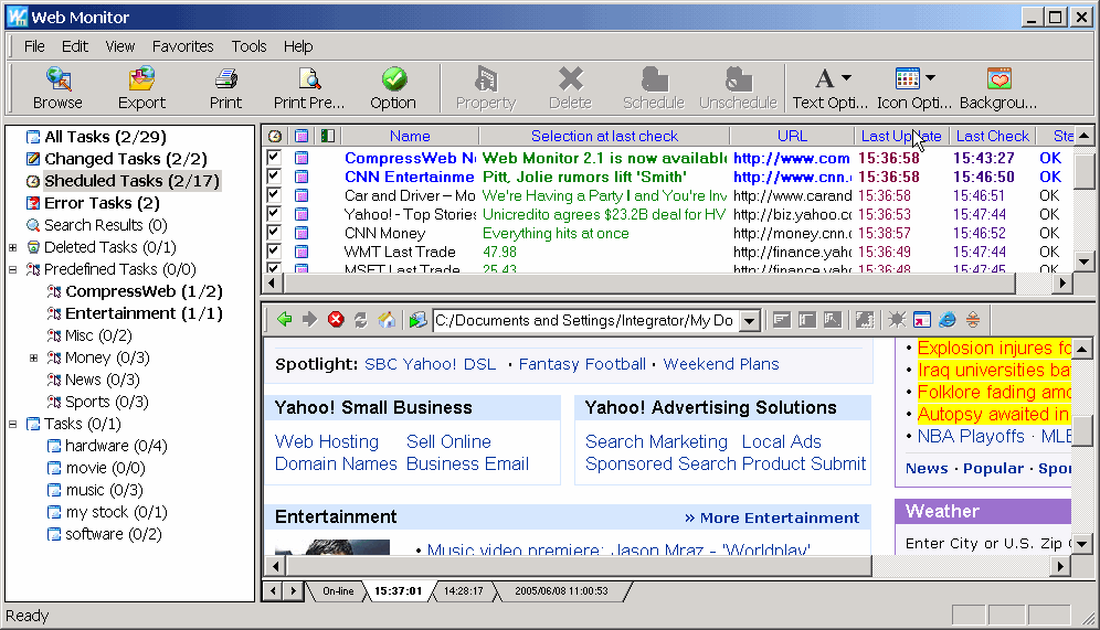 Web Monitor 3.02 screenshot